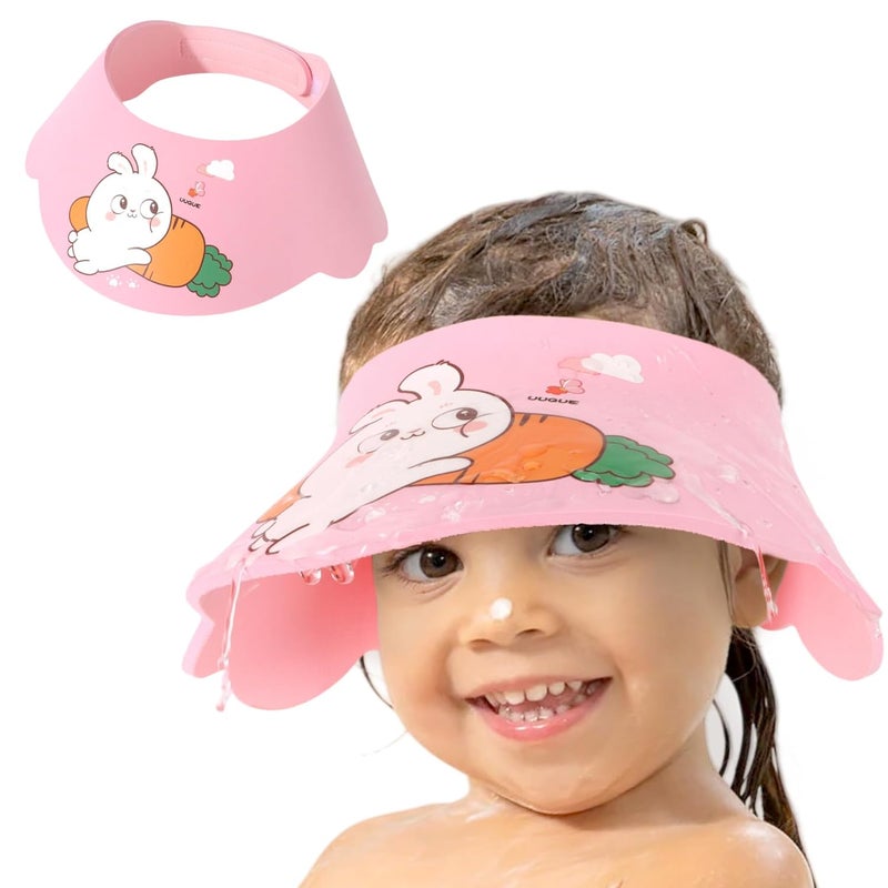LADES Baby Shower Caps Shield - Adjustable Kids Bath Visor Hat Shampoo Washing Hair Protection Soft Cartoon for Toddler - Image 1